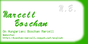 marcell boschan business card